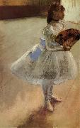 Edgar Degas The actress holding fan USA oil painting reproduction